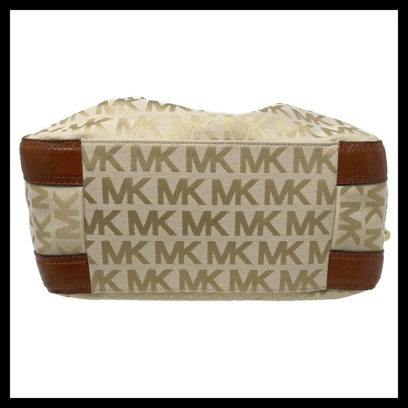 MICHAEL KORS Ludlow Shoulder Bag Signature Jacquard and Leather - Picture 9 of 16